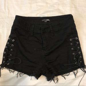 Black short shorts